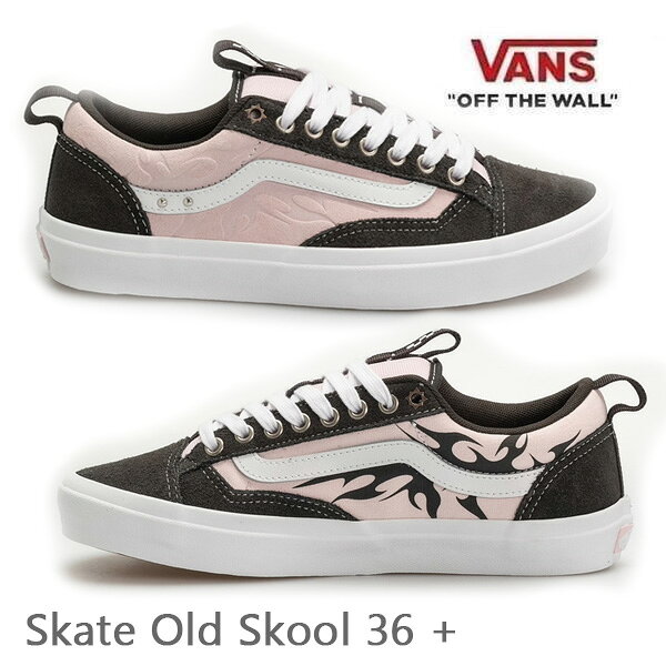 乐天商城 - バンズ スケート オールドスクール 36 + VANS Skate Old Skool 36 + / BLACK/PINK ( VN000D5RB9P ) ヴァンズ スニーカー スケボーシューズ【s2】
