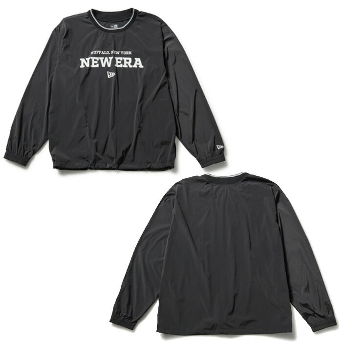 ニューエラ ゴルフ 長袖 ウーブン プルオーバー ブラック ( 14859892 ) newera GOLF 日本正規品 2