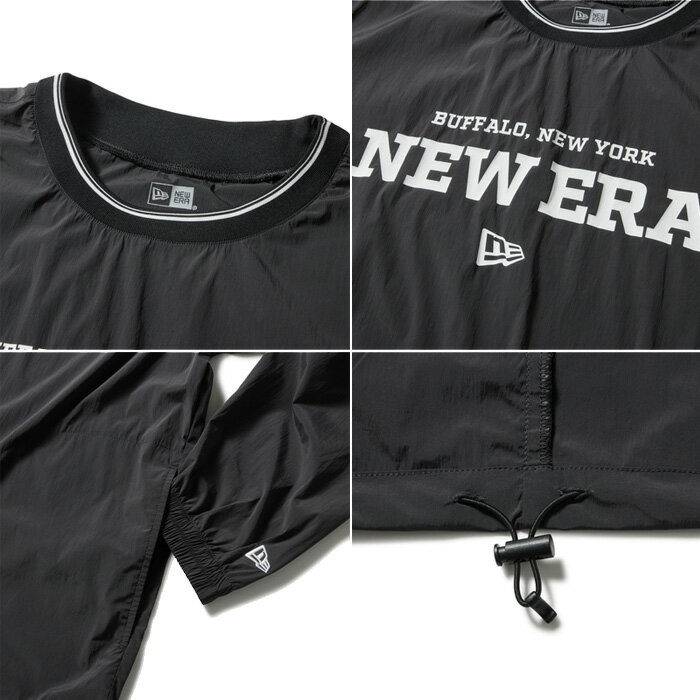 ニューエラ ゴルフ 長袖 ウーブン プルオーバー ブラック ( 14859892 ) newera GOLF 日本正規品 3