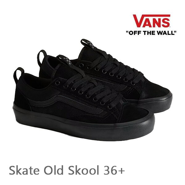 乐天商城 - バンズ スケート オールドスクール 36 + VANS Skate Old Skool 36 + / BLACKOUT( VN000D5R1OJ ) ヴァンズ スニーカー スケボーシューズ【s2】