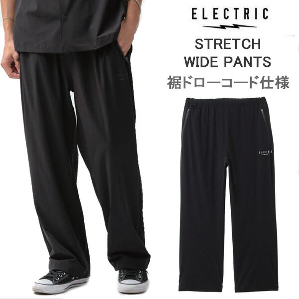 Rakuten - エレクトリック ストレッチ ワイドパンツ / BLACK (E26SP04) ELECTRIC ゴルフ アウトドア 釣り キャンプelectric アパレル【s1】