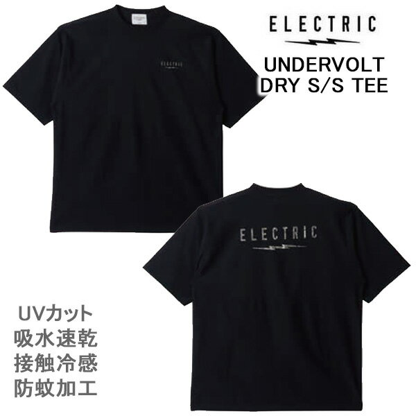乐天商城 - エレクトリック Tシャツ UNDERVOLT DRY S/S TEE 半袖 (E26ST33) / WHITE 吸汗速乾 接触冷感 防蚊加工 UVカット アパレルelectric【s2】