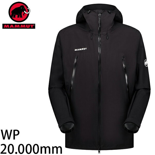 樂天商城 - 【6/10まで★3000円以上で300円OFFクーポン】マムート メンズ　ジャケット Masao Light 2.0 HS Hooded Jacket AF Men　マサオ ライト 2.0 アジアンフィット 1010-32350 BLACK 0001 mammut 【C1】【s1】