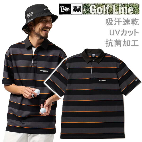 樂天商城 - 【6/10まで★3000円以上で300円OFFクーポン】ニューエラ ゴルフ 半袖 ラグビーシャツ チャコールグレー/ブラック (14859912) 日本正規品 NEWERA【C1】【N1】【K1】【s1】