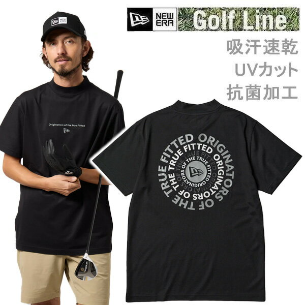 Rakuten - ニューエラ ゴルフ 半袖 ミッドネック Tシャツ Circle OOTTF ブラック (14859919) 日本正規品 NEWERA【C1】【N1】【K1】【s1】