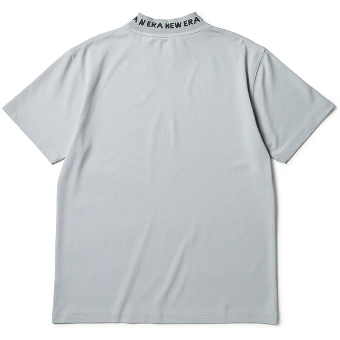 【7/25まで★3000円以上で300円OFFクーポン】ニューエラ ゴルフ 半袖 ミッドネック Tシャツ 鹿の子 グレー (14859932) 日本正規品 モックネック ウェア メンズ NEWERA　吸汗 速乾 涼しい　【C1】【N1】【K1】【s7】