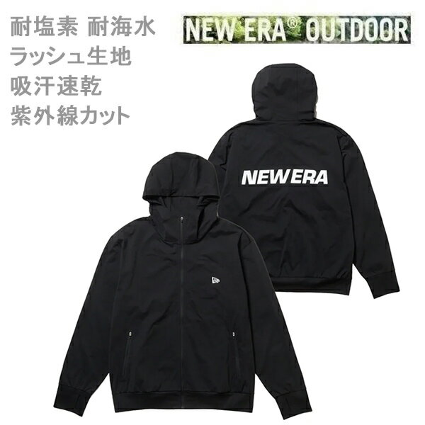 乐天商城 - ニューエラ 水陸両用 ユーティリティー パーカ Utility Parka ブラック (14774243) 耐塩素 吸汗速乾 紫外線カット NEWERA アウトドア 日本正規品【s2】