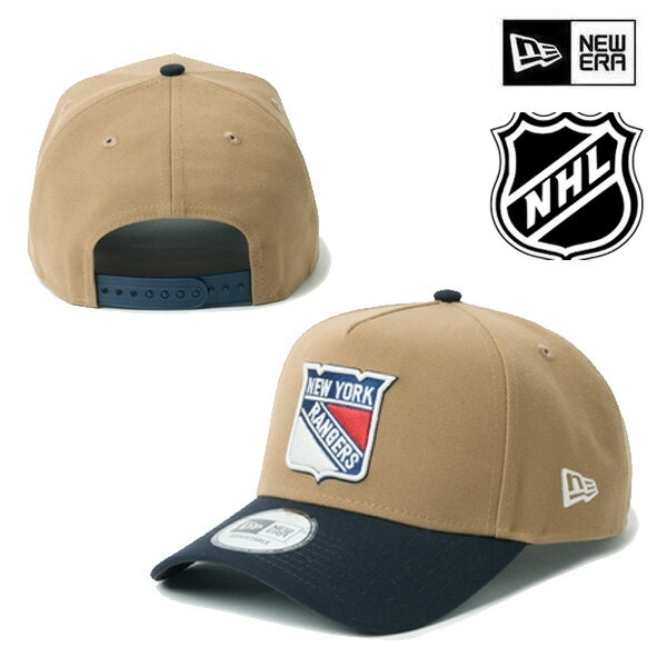 樂天商城 - 【6/10まで★3000円以上で300円OFFクーポン】ニューエラ キャップ NHL 9FORTY ニューヨーク レンジャース KHAKI-NAVY (14744954) 940 NEWERA 正規品 帽子【s1】