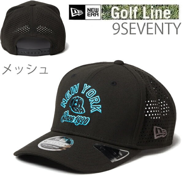 Rakuten - 【6/10まで★3000円以上で300円OFFクーポン】ニューエラ ゴルフ キャップ 9SEVENTY ストレッチスナップ Laser Perforated ブラック｜ゴルフ ( 14747203 ) 970 NEWERA 正規品 帽子