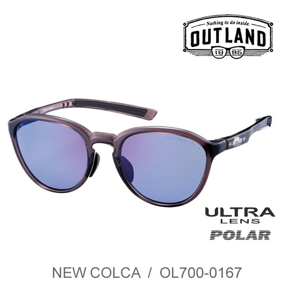 樂天商城 - 【6/10まで★3000円以上で300円OFFクーポン】今だけおまけ付・OUTLAND 偏光サングラス OL700-0167 GRY / COLCA クリアウォームグレイ / 偏光ULアイスブルー アウトランド 山本光学 釣り フィッシング【C1】【K1】【s1】