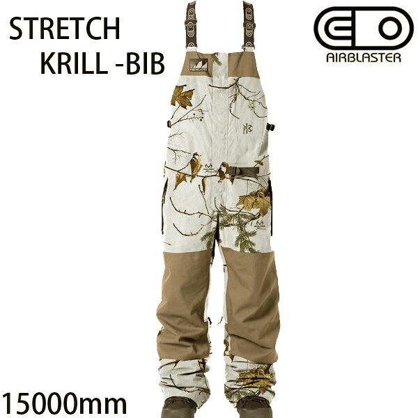 エアブラスター ウェア　メンズ　26-27　STRETCH KRILL BIB -pants / REALTREE SNOW ビブパンツ　(2026-2027)　AIR blaster ウエア　 スノーボード ウェア 【C1】【s2】