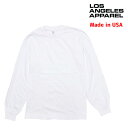 【マラソン★3000円以上で300円OFFクーポン】LOS ANGELES APPAREL ロサンゼルスアパレル / 無地 肉厚 6.5oz 長袖Tシャツ ロン...