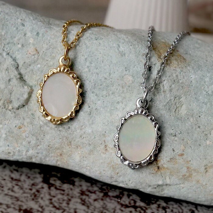 [Up to 50% Off Sale - 5x Points] Hypoallergenic [64. Oval Shell Frame Necklace 40cm] Gold / Silver Adjustable Surgical Stainless Steel 316 Medical Grade 45cm [Free Shipping via Mail]