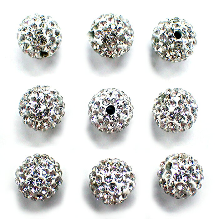 【両穴】【高品質】パヴェボールビーズ 4mm ジュエル ラインストーンボール キラキラ アクセサリー stone-akane-10011978 天然石とステンレスのお店 Akane サンプル画像2