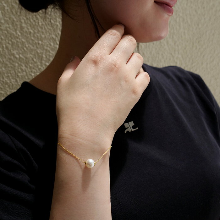 【C】 淡水パール ブレスレット SV925 シルバー製 ゴールド シルバー パール 天然石 6月 誕生石 パワー..