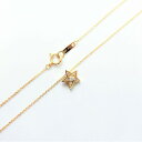 【中古】 4℃/ヨンドシー スターモチーフ 星 ダイヤ ペンダントネックレス 40cm 1.9g KA Bランク