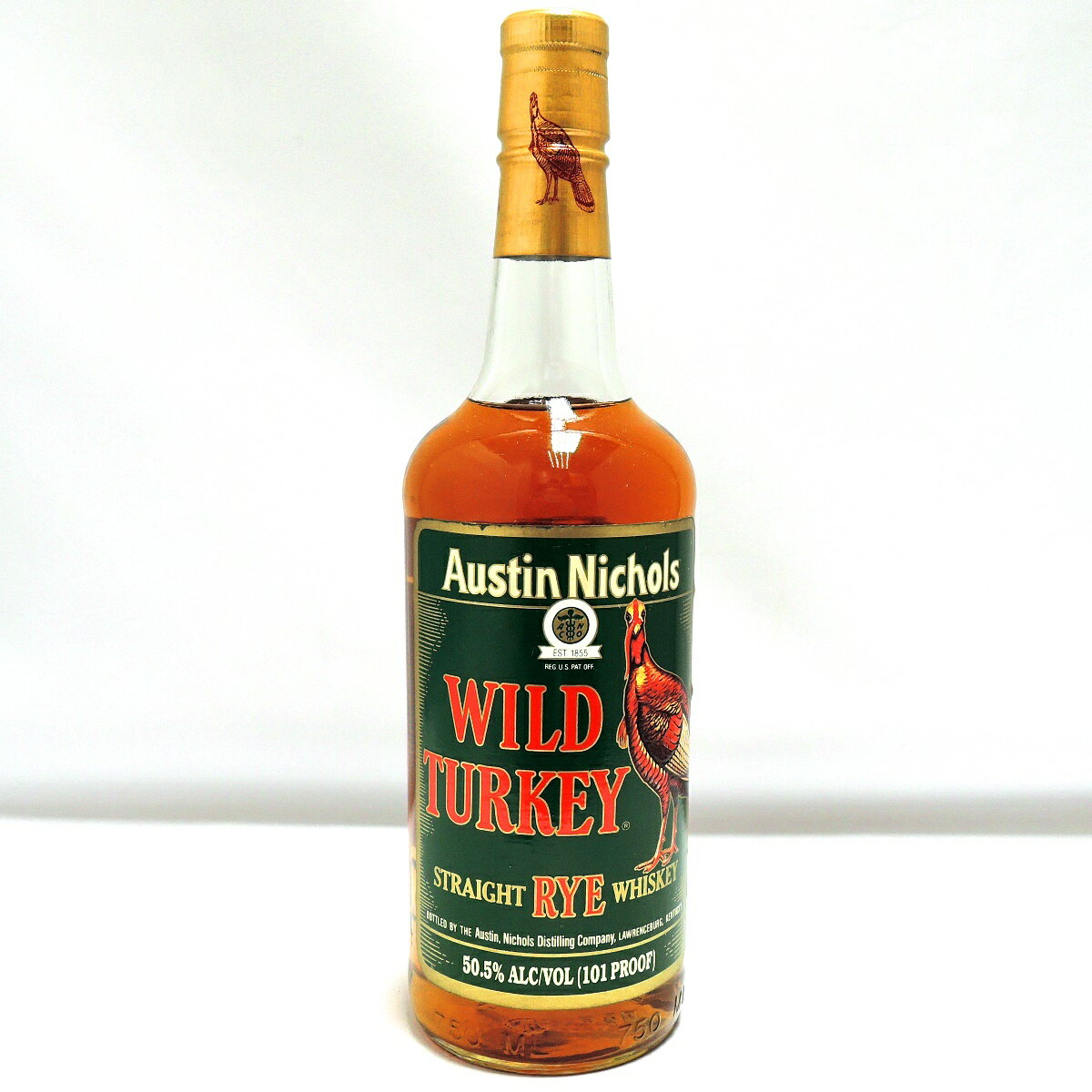 【中古】 古酒 ウイスキー バーボン WILD TURKEY STRAIGHT RYE WHISKEY ワイルド ターキー ライ バーボン ウイスキー 750ml 50.5% FS 箱なし