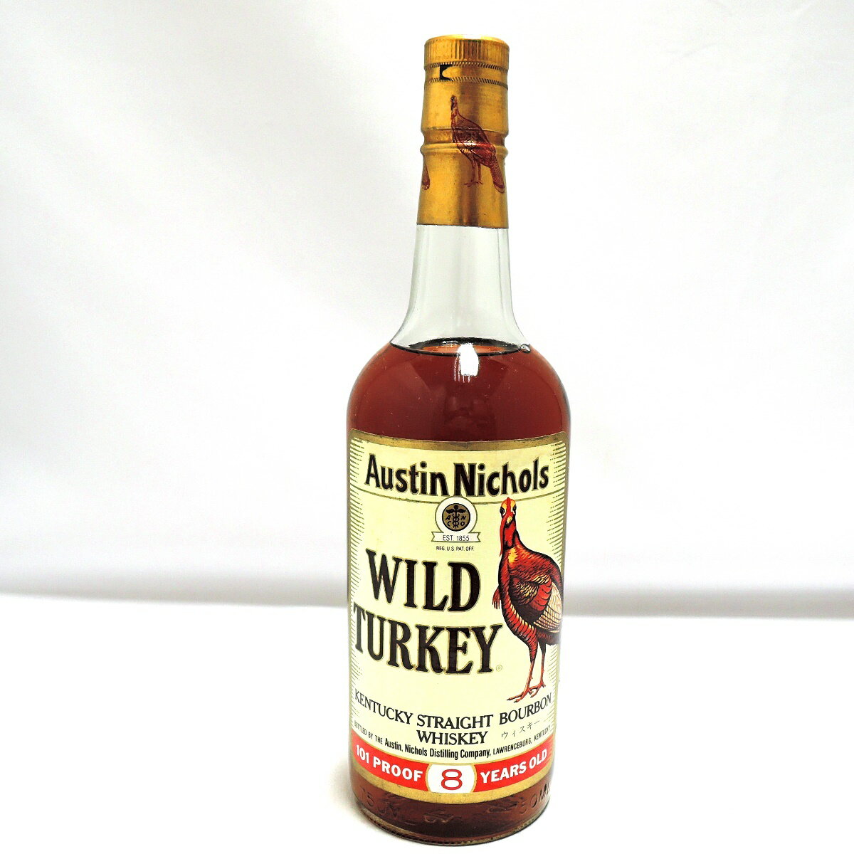 【中古】 古酒 ウイスキー バーボン WILD TURKEY ワイルド ターキー 8年 101プルーフ 101PROOF 750ml 50.5% FS 箱なし