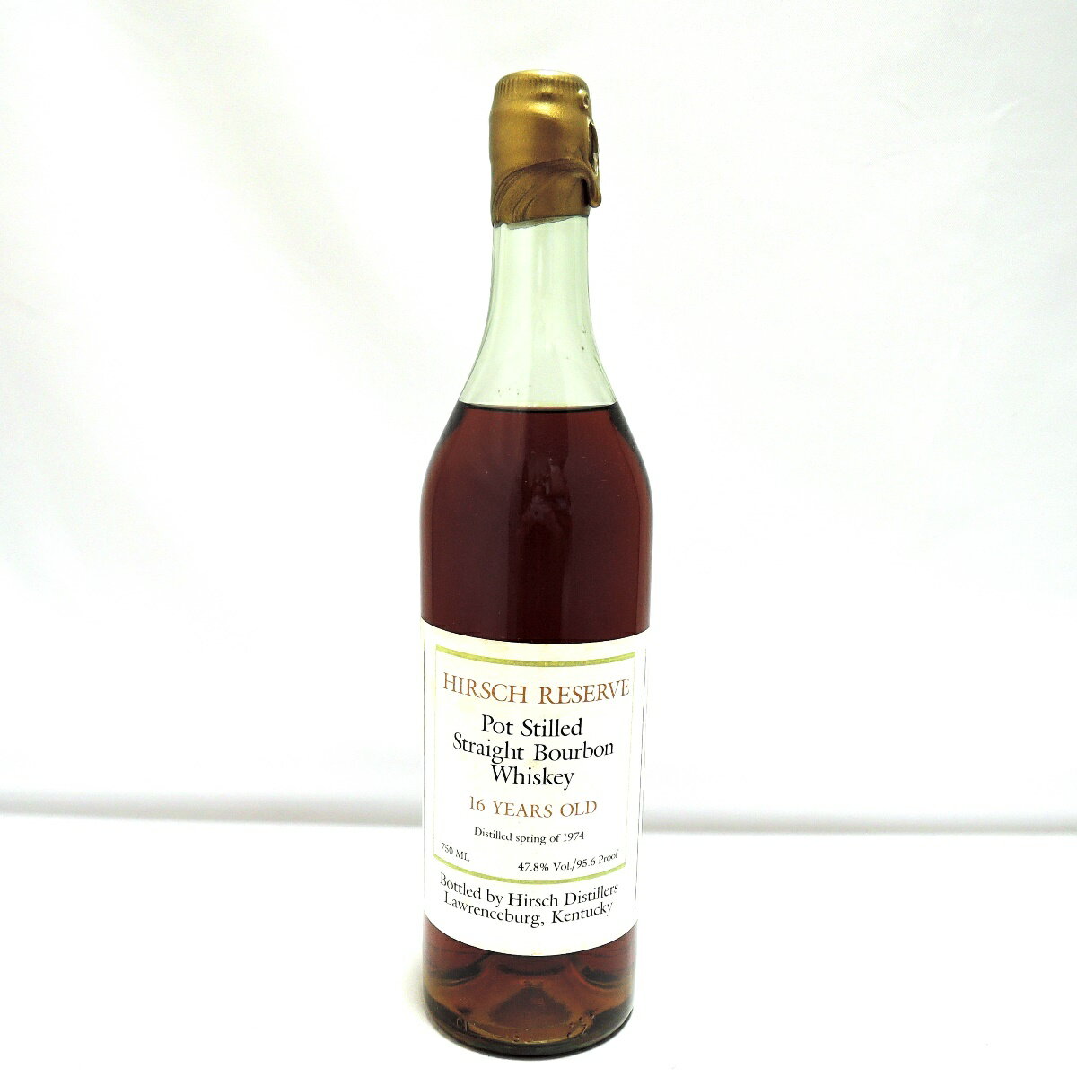 【中古】 古酒 ウイスキー バーボン ハーシュリザーブ 16年 HIRSCH RESERVE pot stilled straight bourbon whisky バーボン ウイスキー 750ml 47.8% FS 箱なし