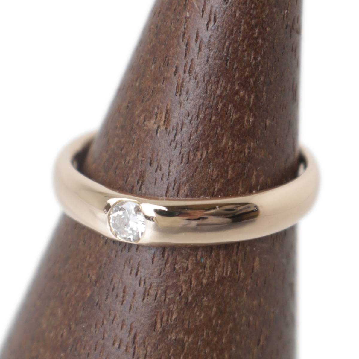 Rakuten - 【中古】 0.08ct ワンポイント ダイヤ リング 指輪 K18 18金 ダイヤモンド PG ピンクゴールド 6.5号 重量約2.5g NT 磨き仕上げ品 Aランク