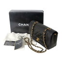 【中古】 CHANEL シャネル マトラッセ ダイアナ チェーンショルダーバッグ ブラック 3414719 箱、布袋、GC、小冊子 NT Bランク
