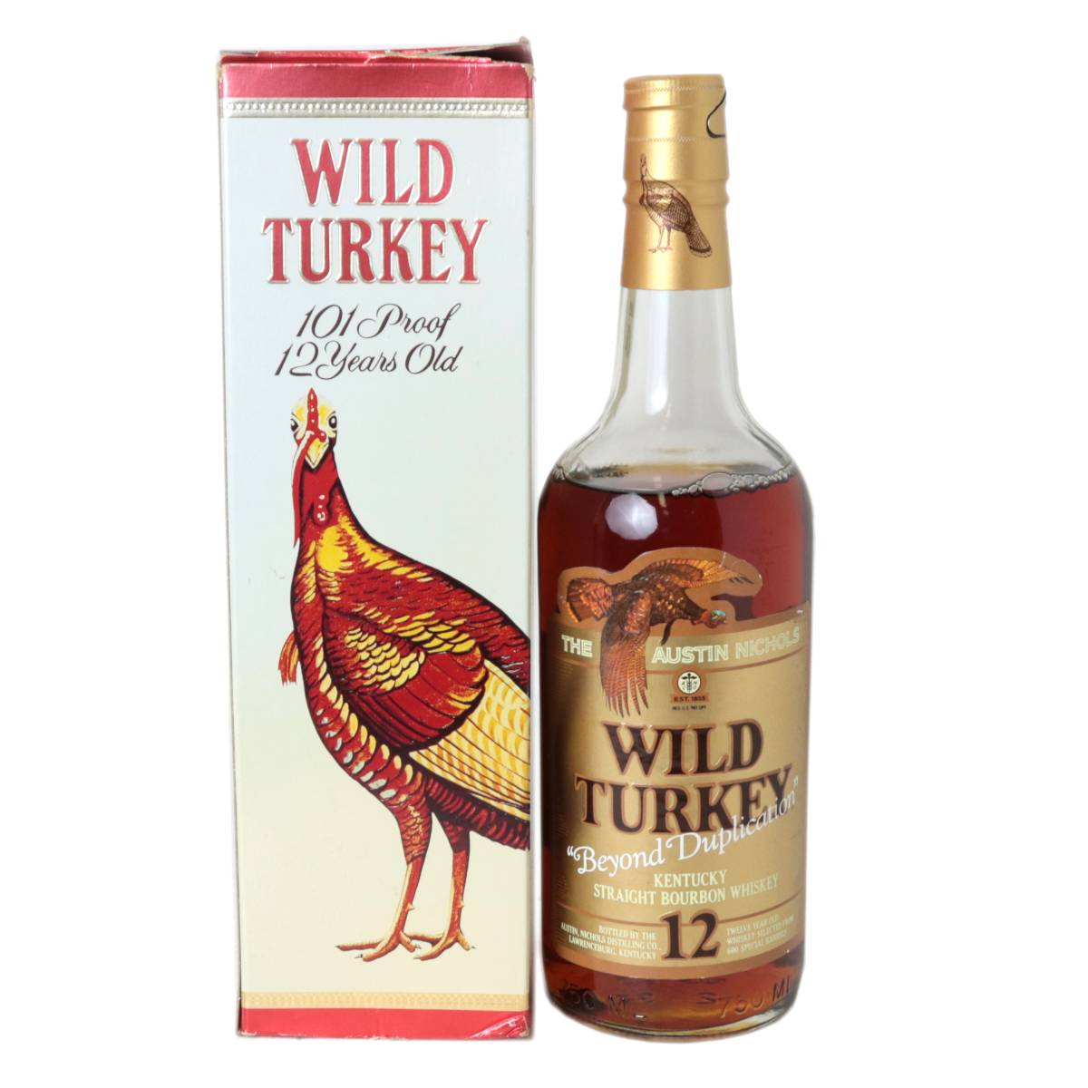 【中古】 古酒 ヴィンテージ バーボン WILD TURKEY ワイルドターキー12年 ビヨンドデュプリケーション 旧ボトル 旧ラベル 750ml アルコール度数50.5% NT 箱あり