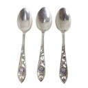 【中古】 ロータリーインターナショナル シルバースプーン 3本 SILVER(比重10.4) 全長12.3cm 重量17.3g 総重量51.8g(3本計) NT...