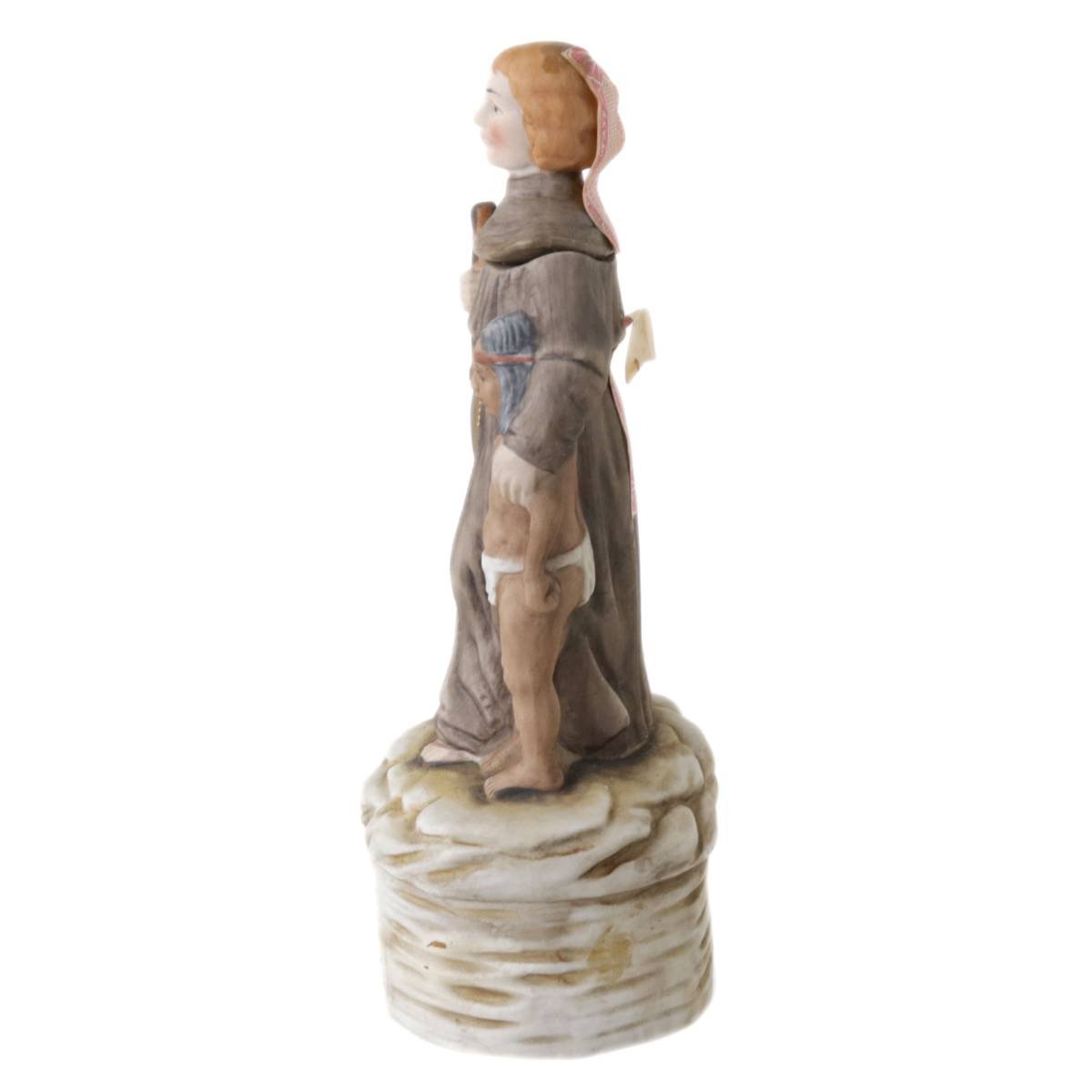 【中古】 ヴィンテージ 陶器ボトル ミニボトル 空ボトル 置物 NORTHER GRENADIER 1978 宣教師と先住民の子 縦16×横7.4×奥5.7(cm) 重量199.3g NT BCランク [2]