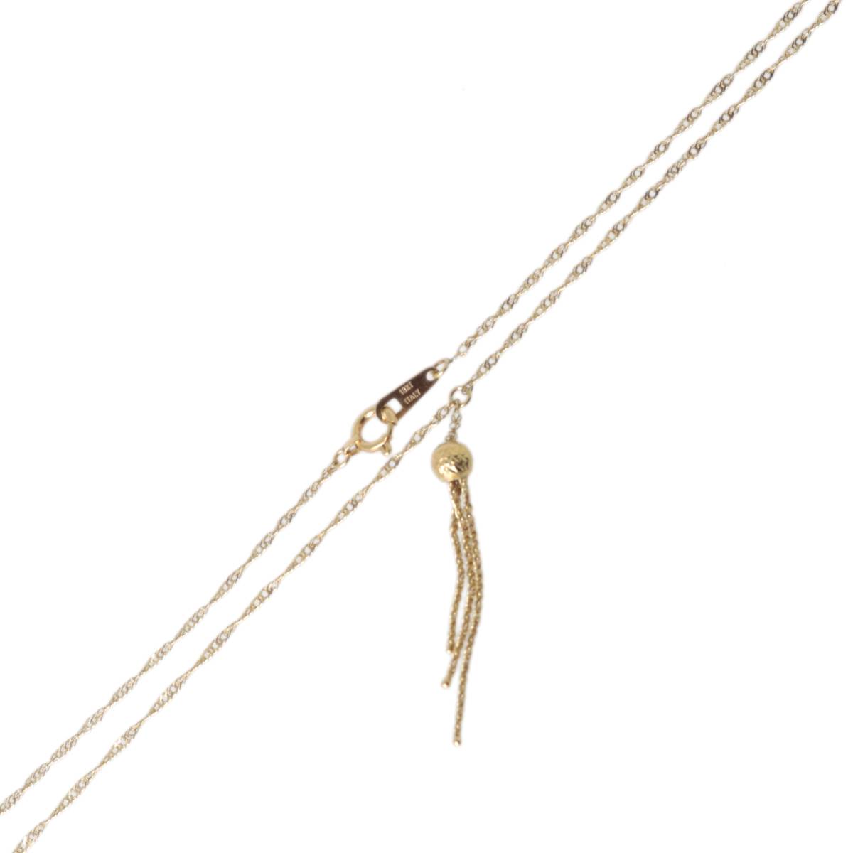 Rakuten - 【中古】 ミラーボール フリンジ スクリューチェーンネックレス 喜平タイプ イタリア製 K18 18金 YG イエローゴールド 首周り約40.5cm 重量約1.5g NT Bランク