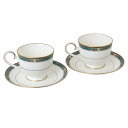 【中古】 Noritake ノリタケ カップ&ソーサー 2客セット ESSEX COURT エセックスコート Bone China #4727 NT ABランク