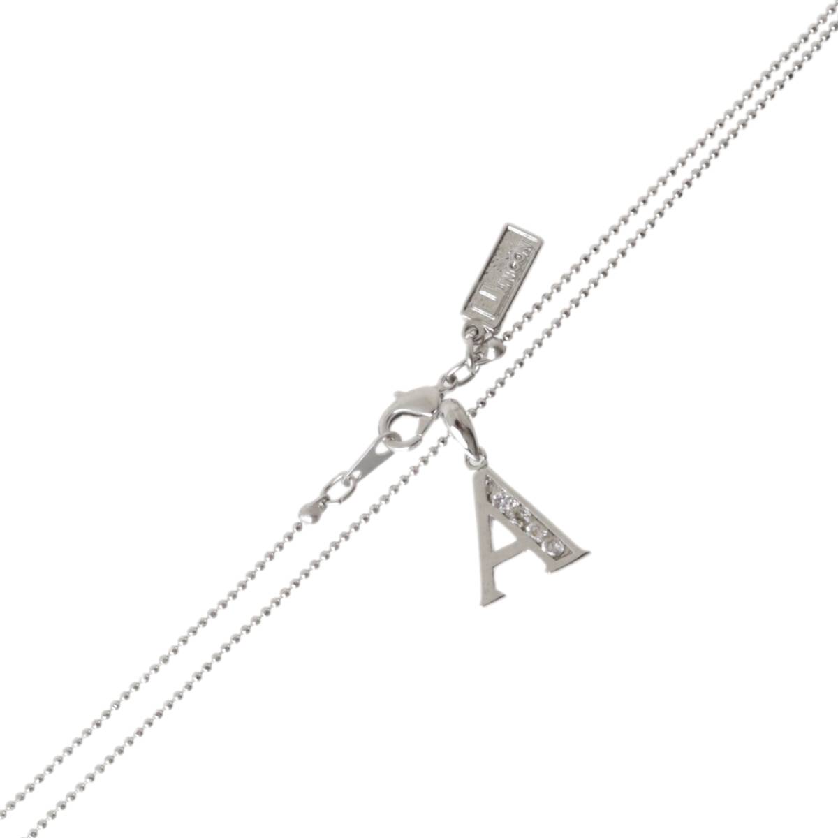 Rakuten - 【中古】 Unicon ユニコーン アルファベット A トップ ボールチェーン ペンダント ネックレス シルバー 首周り約41.5cm 重量約3.1g NT Bランク