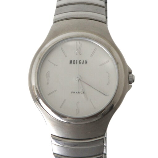 【中古】 MORGAN メンズクォーツ 腕時計 ステンレススティール M047 箱、説明書 NT 美品 ABランク