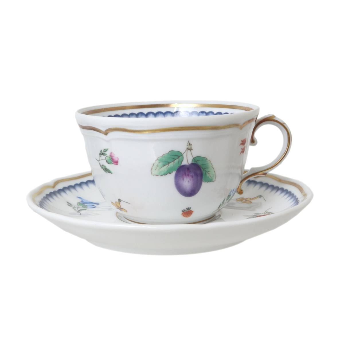 【中古】 Richard Ginori リチャードジノリ カップ&ソーサー イタリアンフルーツ カップ：胴高55×口径95(mm) ソーサー：直径14.7cm NT Bランクのサムネイル