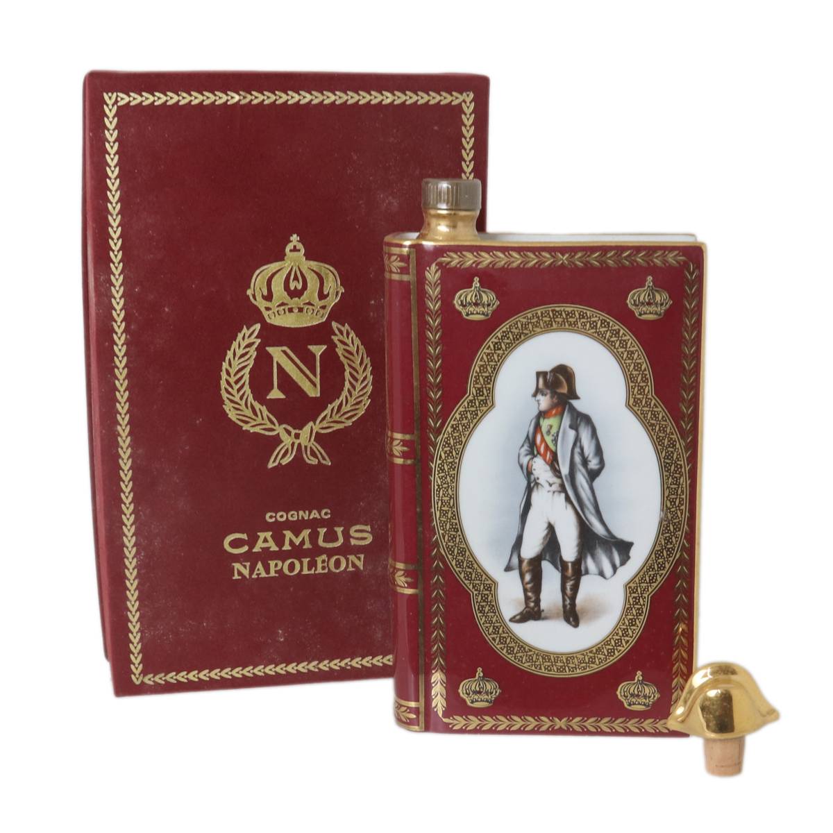 【中古】 古酒 ブランデー コニャック CAMUS NAPOLEIN BOOK カミュ ナポレオン ブック 赤 重量1124.7g 700ml アルコール度数40％ NT 箱・替栓あり