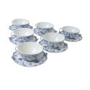 【中古】 Royal Copenhagen ロイヤル コペンハーゲン カップ&ソーサー 6客セット ブルーフルーテッド フルレース 1974~1978年製 ソー...