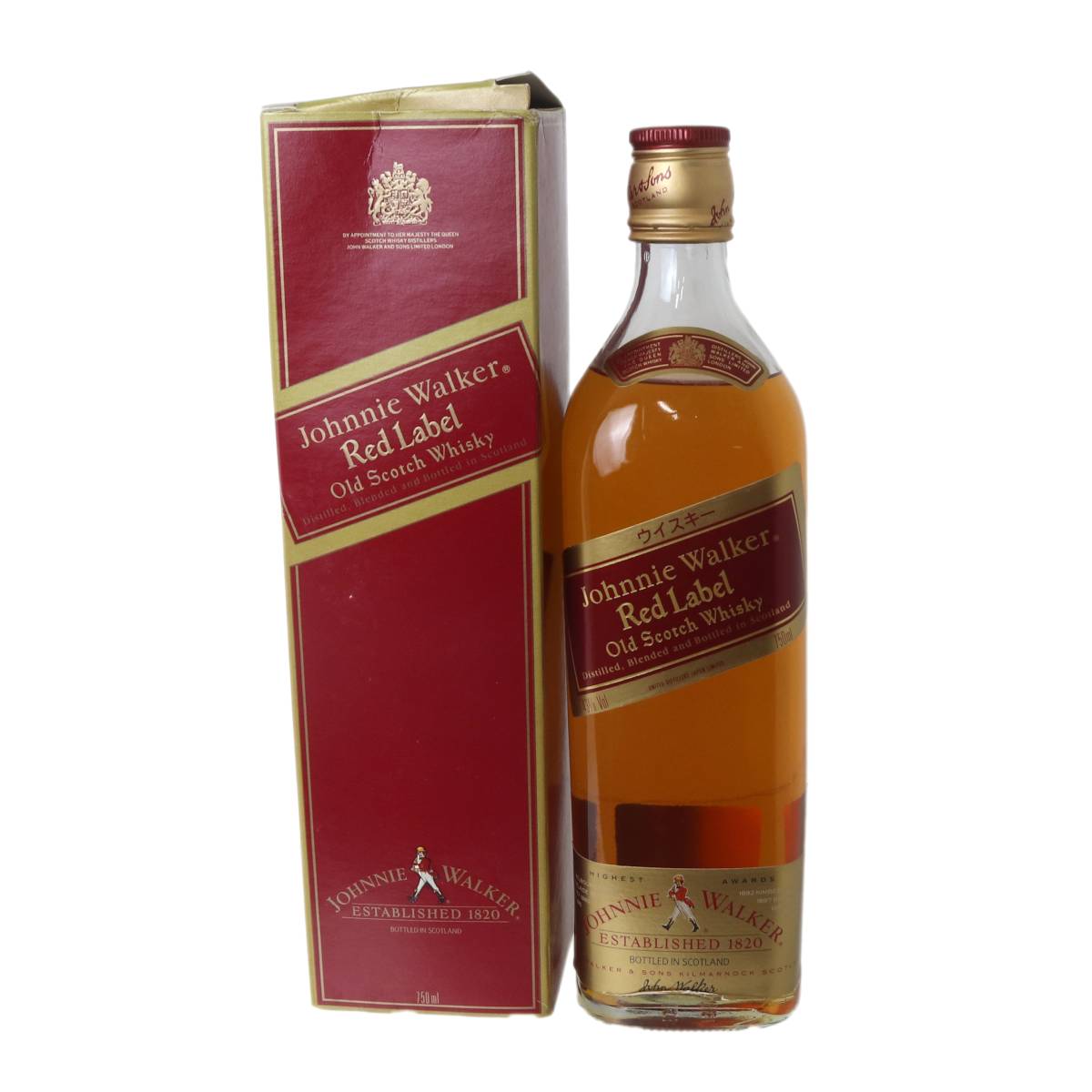 【中古】 古酒 ブレンデッド スコッチウイスキー JOHNNIEWALKER RED LABEL ジョニーウォーカー レッドラベル 750ml アルコール度数43％ NT 箱あり