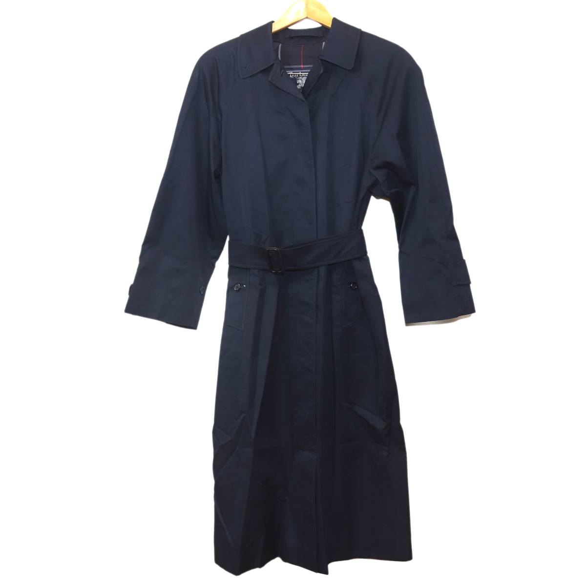 【中古】 BURBERRY バーバリー レディース ステンカラーコート ロングコート ベルト付き 08 LONG W93D ネイビー 肩幅44×身丈114×身幅52×袖丈53×裄丈80(cm) NT-no Bランク