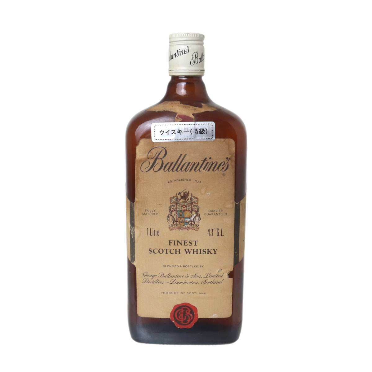【中古】 古酒 ブレンデッド スコッチウイスキー Ballantine's バランタイン ファイネスト 特級 青青旗紋 1000ml アルコール度数43% NT 箱なし