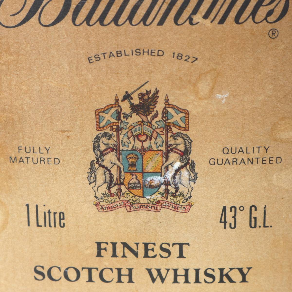 【中古】 古酒 ブレンデッド スコッチウイスキー Ballantine's バランタイン ファイネスト 特級 青青旗紋 1000ml アルコール度数43％ NT 箱なし