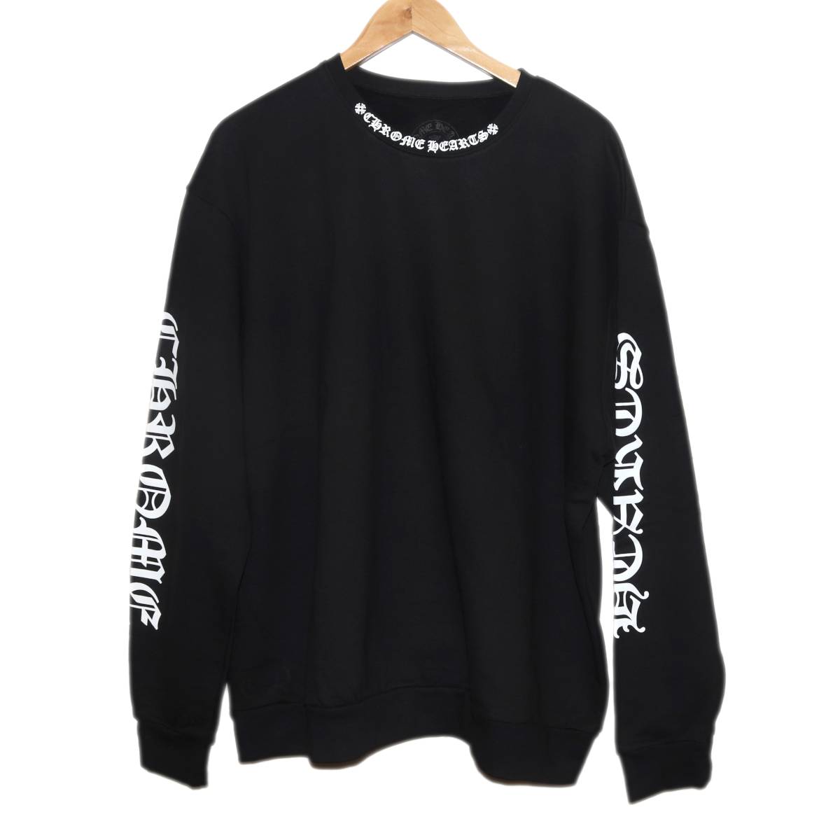 ����š� CHROME HEARTS/������ϡ��� �����ɽ��������å� �ѡ����� Ĺµ ���� ΢���� ���åȥ�100�� �֥�å� 408196533BLK1XL...