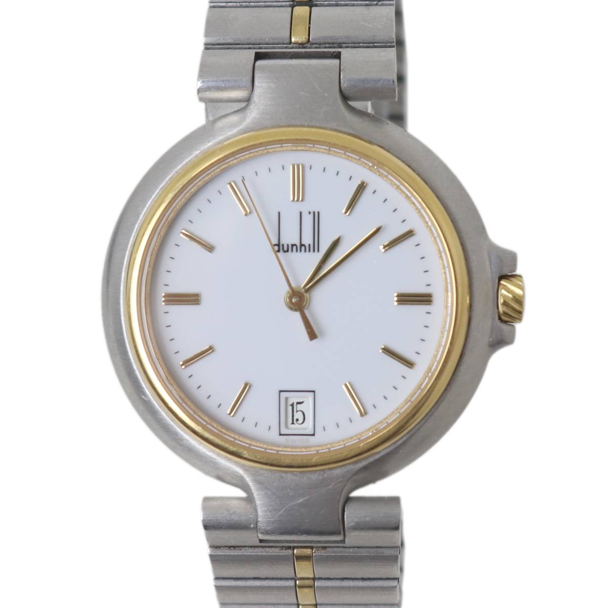 Rakuten - 【中古】 Dunhill ダンヒル ミレニアム デイト 腕時計 ゴールド×シルバー×文字盤ホワイト 腕回り：15.5cm NT Bランク