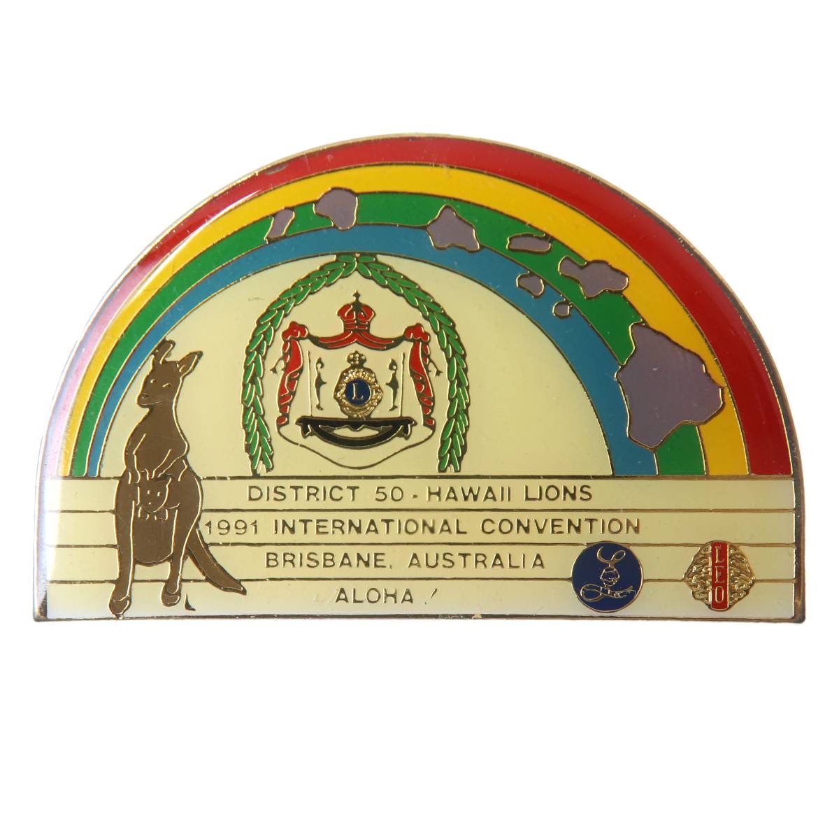 ����š� LIONS CLUB �饤���󥺥���� �ԥ�Хå� 1991 ��50���ݥ���٥󥷥�� �������ȥ�ꥢ ���󥬥롼 �ϥ磻���� 58��36.6(mm) NT B���