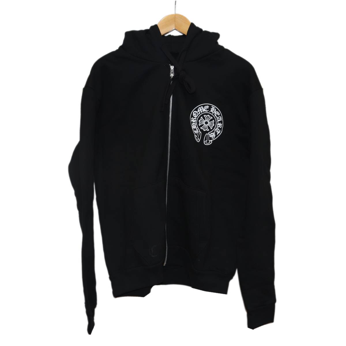 Rakuten - 【中古】 CHROME HEARTS/クロムハーツ ジップパーカー ジップアップパーカー 綿100％ ブラック Sサイズ 170/92B NT 未着用品 Nランク