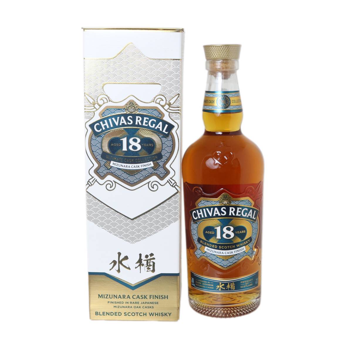 【中古】 古酒 ブレンデッド スコッチウイスキー Chivas Regal 18年 MIZUNARA cask finish シーバスリーガル 18年 ミズナラ カスクフィニッシュ 700ml アルコール度数43％ NT 箱あり
