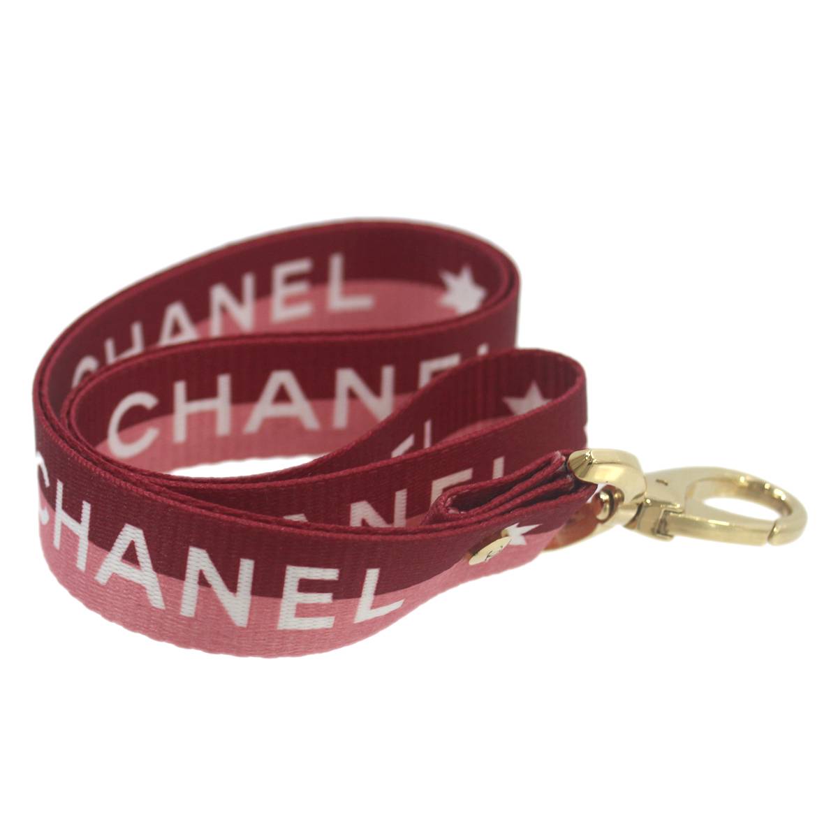 【中古】 CHANEL/シャネル ネックストラップ ローズ×ピンク ES ABランク
