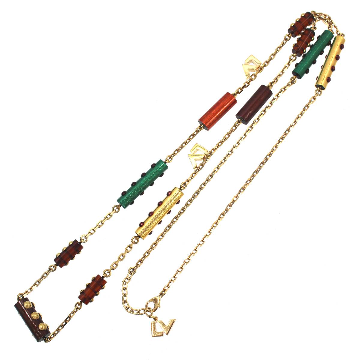 【中古】 LOUIS VUITTON/ルイヴィトン コリエ サーカス ロングネックレス マルチカラー CA0192 首周り..