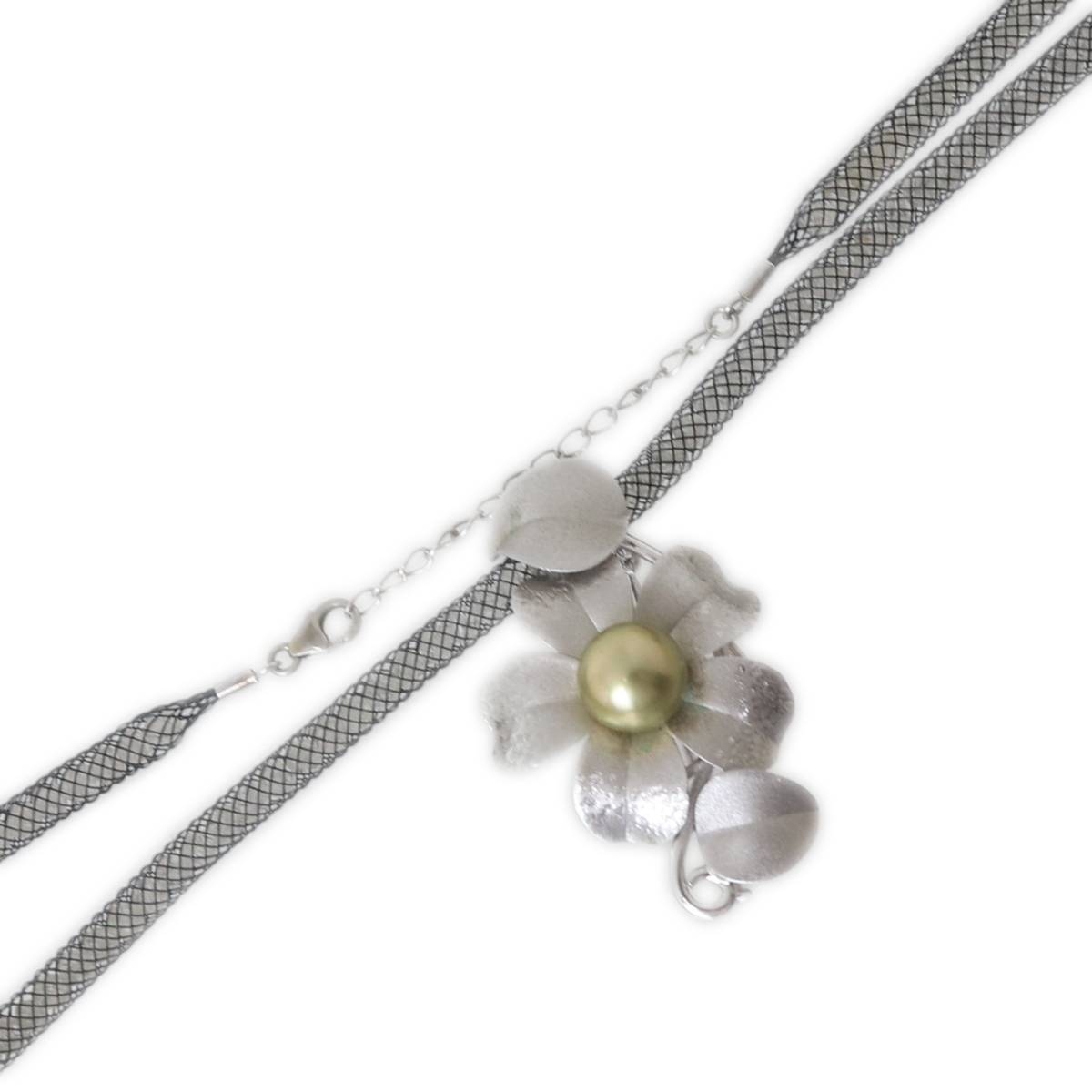Rakuten - 【中古】 黒蝶養殖真珠トップ ネックレス 黒蝶真珠×SILVER シルバー×ゴールド×ブラック 鑑別書、箱 重量：約17.4g ES Bランク