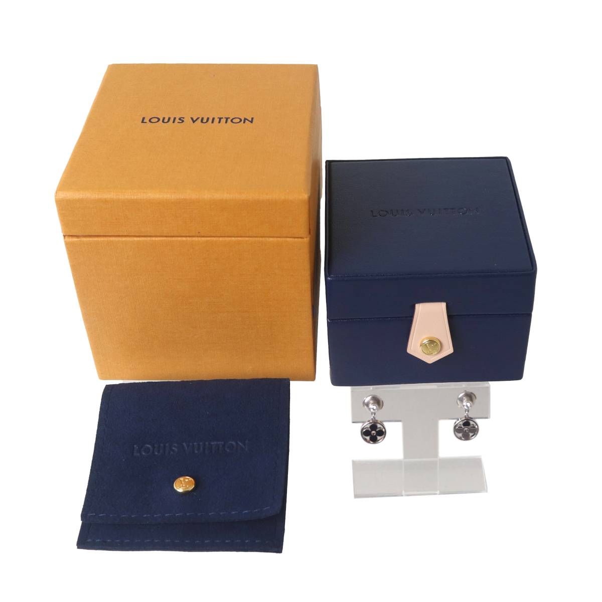 Rakuten - 【中古】LOUIS VUITTON/ルイヴィトン モノグラムイディール　ダイヤモンドピアスQ96167　BランクES