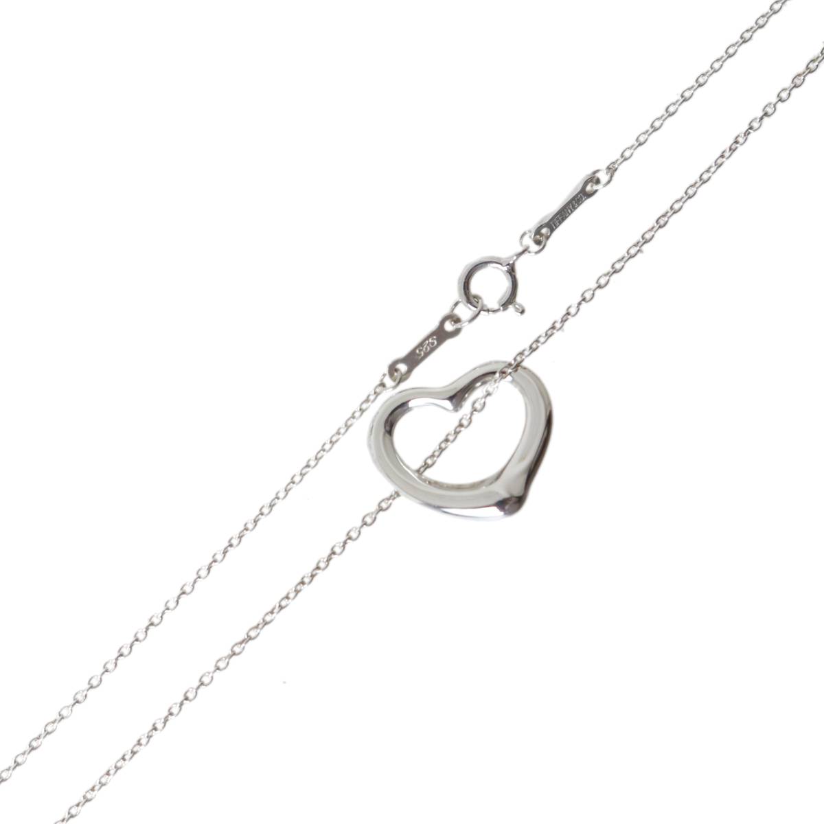 乐天商城 - 【中古】 Tiffany&Co./ティファニー オープンハート　ネックレス Sv925/シルバー925 首周り：約40.5cm 総重量：2.3g ES Bランク