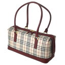 【中古】 BURBERRY バーバリー ノヴァチェック ミニボストンバッグ ハンドバッグ ES Bランク